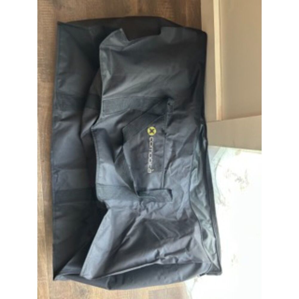 Comodità Black Nylon Storage Bag Rectangular Travel Duffel Lightweight Organizer